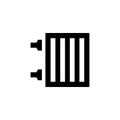 Heated towel rail glyph icon