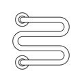 Heated towel rail icon, outline style Royalty Free Stock Photo
