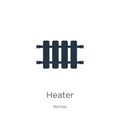 Heater icon vector. Trendy flat heater icon from winter collection isolated on white background. Vector illustration can be used Royalty Free Stock Photo