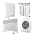 Heater Radiator Appliance Collection Set Vector Royalty Free Stock Photo
