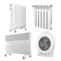 Heater Radiator Appliance Collection Set Vector