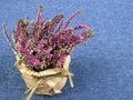 Heather bouquet on white background