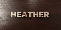 Heather - grungy wooden headline on Maple - 3D rendered royalty free stock image