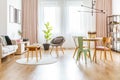 Mint and pink living room Royalty Free Stock Photo