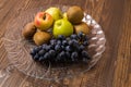 Heathful fruits are in dish Royalty Free Stock Photo