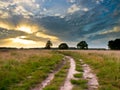 Heathland Trail Sunset Royalty Free Stock Photo