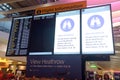 Heathrow flight information board Royalty Free Stock Photo