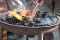 Heating the branding iron Royalty Free Stock Photo