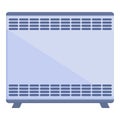 Heating home radiator icon cartoon vector. Electric heater