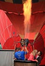Heating hot air balloon