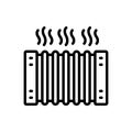 Black line icon for Heating, incendiary and burner Royalty Free Stock Photo