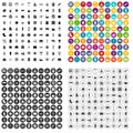 100 heating icons set vector variant