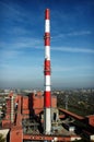 Heating plant, chimney 150m Royalty Free Stock Photo
