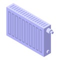 Heating radiator icon isometric vector. Home heating system Royalty Free Stock Photo