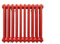 Heating radiator. Retro heating system isolated on white background Royalty Free Stock Photo