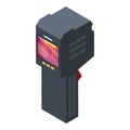 Heating thermal imager icon, isometric style Royalty Free Stock Photo