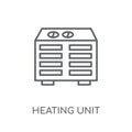 Heating Unit linear icon. Modern outline Heating Unit logo conce Royalty Free Stock Photo