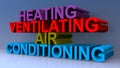 Heating ventilating air conditioning on blue Royalty Free Stock Photo