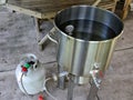 Heating Water to Make Home Brewed Beer Royalty Free Stock Photo