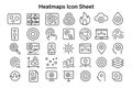 Heatmaps Icon Set Vector Collection for User Interaction Visualization Website Analytics Royalty Free Stock Photo