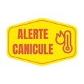 Heatwave alert symbol icon in French language