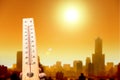 Heatwave in the city Royalty Free Stock Photo