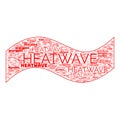 Heatwave Warning Text Illustration Background Header