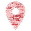 Heatwave Warning Text Illustration Background Header Royalty Free Stock Photo