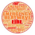 Heatwave Warning Text Illustration Background Header. Greese Europe China America Royalty Free Stock Photo