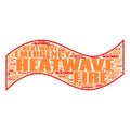 Heatwave Warning Text Illustration Background Header. Greese Europe China America Royalty Free Stock Photo