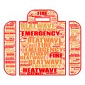 Heatwave Warning Text Illustration Background Header. Greese Europe China America Royalty Free Stock Photo