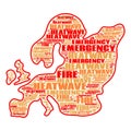 Heatwave Wildfire Warning Text Illustration Background Header. Greese Europe China America