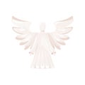 Heaven angel holy wing figurine ceramic white flat Royalty Free Stock Photo