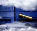 Heaven blue door Royalty Free Stock Photo