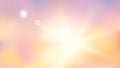 Heaven blur background abstract art. Blurred blue sky backdrop with light bokeh clouds. Vector illustration in colors of dawn Royalty Free Stock Photo