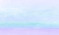 Heaven calm azure sweet rainbow neon sky and violet lavender sea painting of calm hazy landscape. Beautiful abstract pastel banne