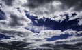 Light in the Dark and Dramatic Storm Clouds Royalty Free Stock Photo