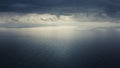 Between heaven and earth view from the window of an airplane Royalty Free Stock Photo