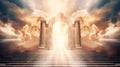 Heaven gate, place regarded in various religions as the abode of God and the angels Royalty Free Stock Photo