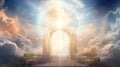 Heaven gate, place regarded in various religions as the abode of God and the angels Royalty Free Stock Photo