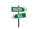 Heaven or Hell Arrow Sign Royalty Free Stock Photo