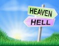 Heaven or hell sign concept Royalty Free Stock Photo