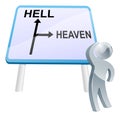 Heaven or hell sign Royalty Free Stock Photo