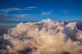 Heaven like clouds seen from above, airplane view