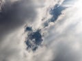 Heaven like clouds seen from above, airplane view