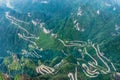 Heaven Linking Avenue 99 dangerous curves winding Road Heaven Gate Zhangjiajie Tianmen Mountain National Park Changsha China Royalty Free Stock Photo