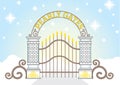 Heaven Pearly Gate vector Royalty Free Stock Photo