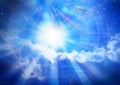 Heaven Sky Universe Sun Star Clouds Spiritual Royalty Free Stock Photo