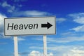 Heaven turn right sign