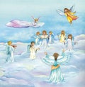 Heavenly Angels choir singing in heaven